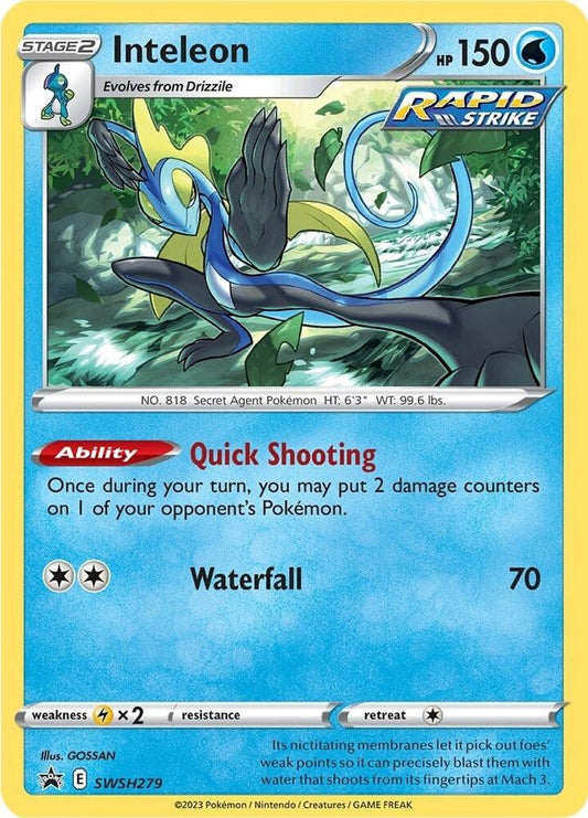Pokemon Inteleon SWSH279 SWSH Black Star Promos