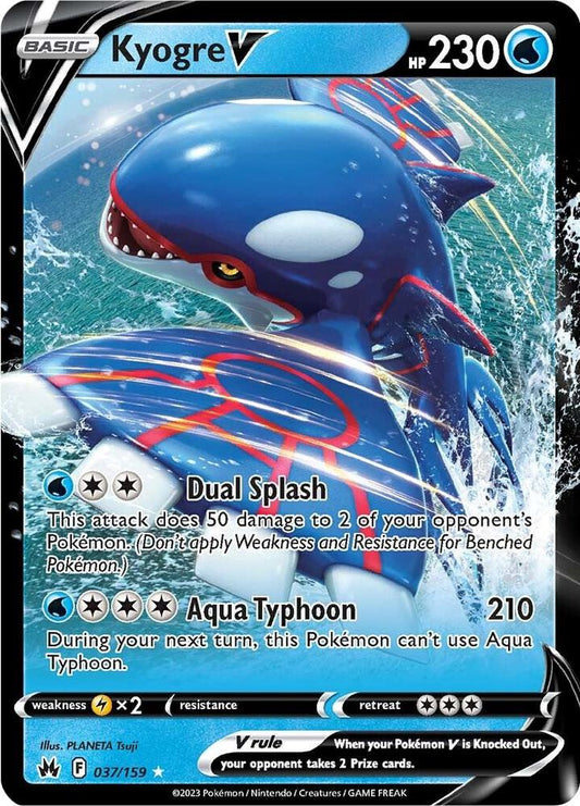 Pokemon Kyogre V 37/159 Crown Zenith