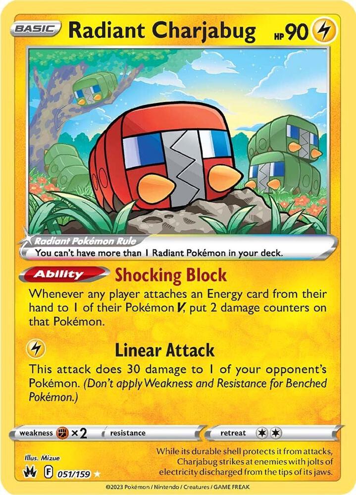 Pokemon Radiant Charjabug 51/159 Crown Zenith