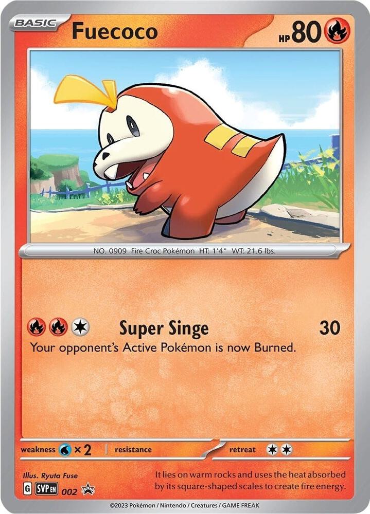 Pokemon Fuecoco 2 SVP Black Star Promos