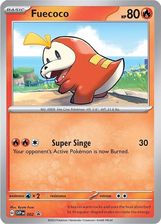 Pokemon Fuecoco 2 SVP Black Star Promos