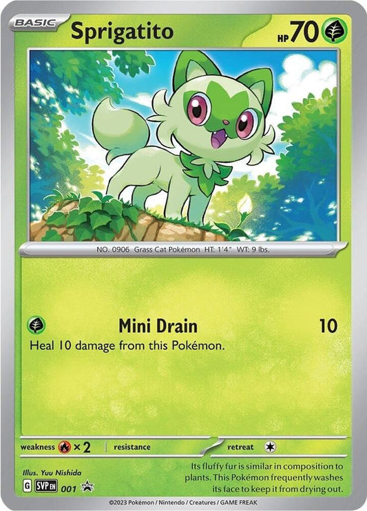 Pokemon Sprigatito 1 SVP Black Star Promos