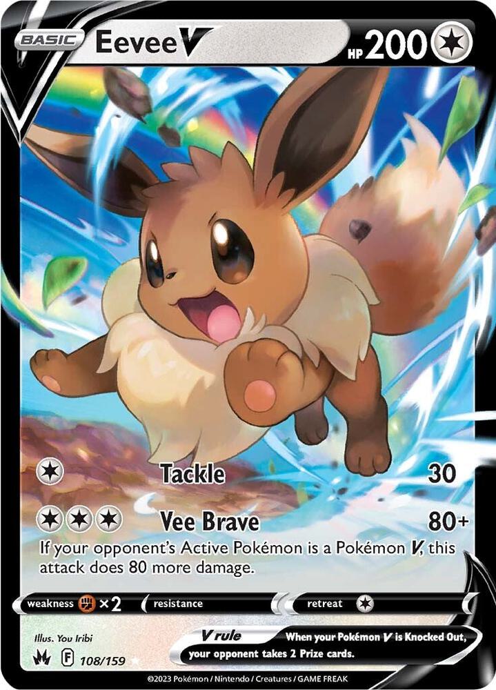 Pokemon Eevee V 108/159 Crown Zenith