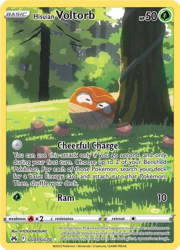 Pokemon Hisuian Voltorb GG01/GG70 Crown Zenith