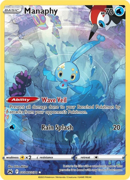 Pokemon Manaphy GG06/GG70 Crown Zenith
