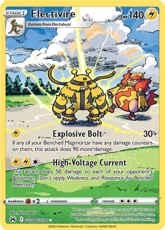 Pokemon Electivire GG08/GG70 Crown Zenith