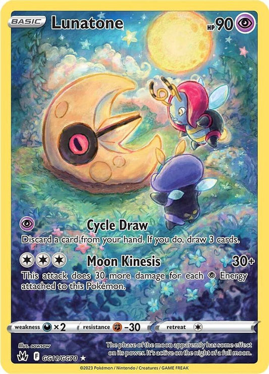 Pokemon Lunatone GG11/GG70 Crown Zenith