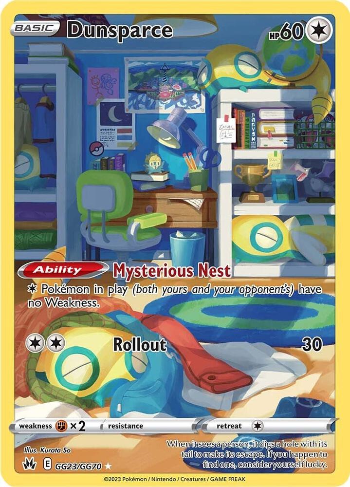 Pokemon Dunsparce GG23/GG70 Crown Zenith