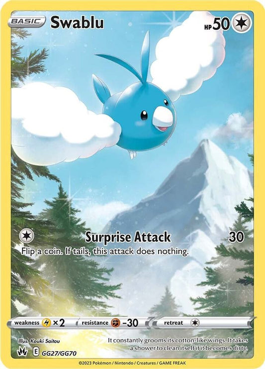 Pokemon Swablu GG27/GG70 Crown Zenith