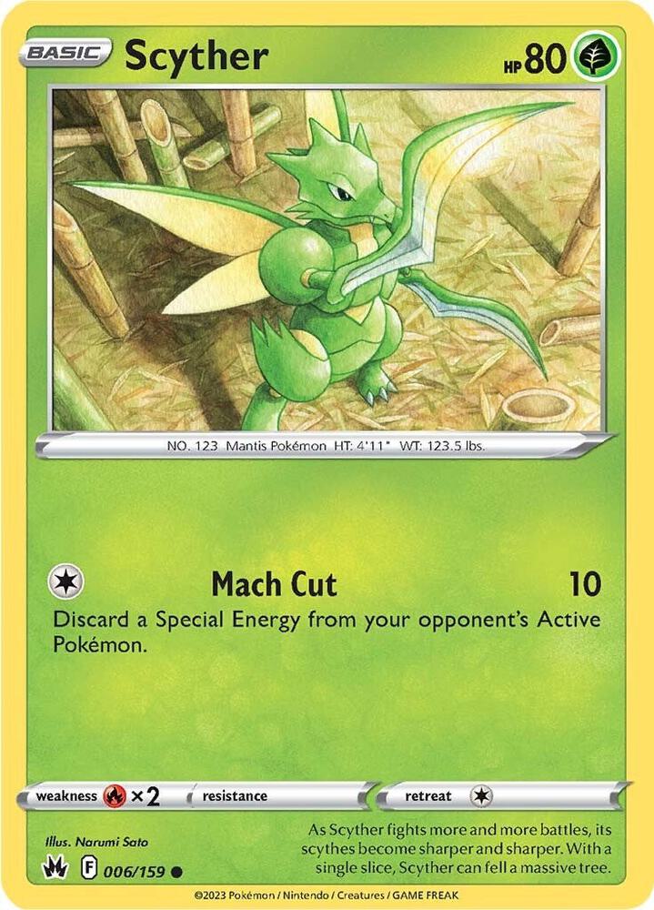 Pokemon Scyther 6/159 Crown Zenith