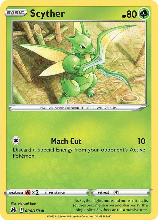 Pokemon Scyther 6/159 Crown Zenith