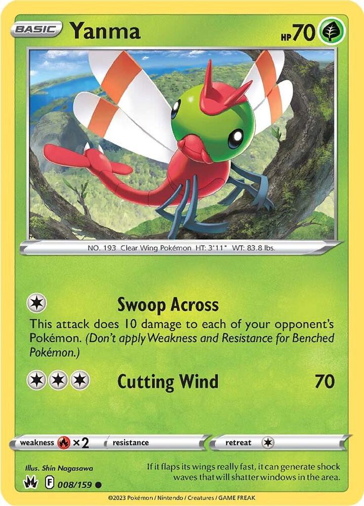 Pokemon Yanma 8/159 Crown Zenith