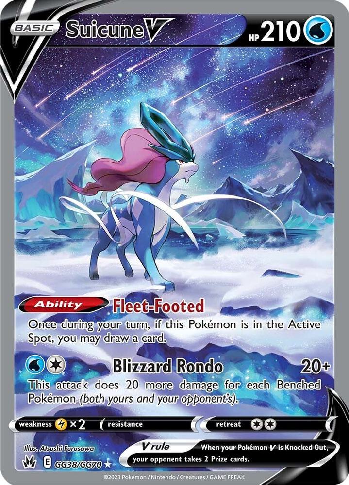 Pokemon Suicune V GG38/GG70 Crown Zenith