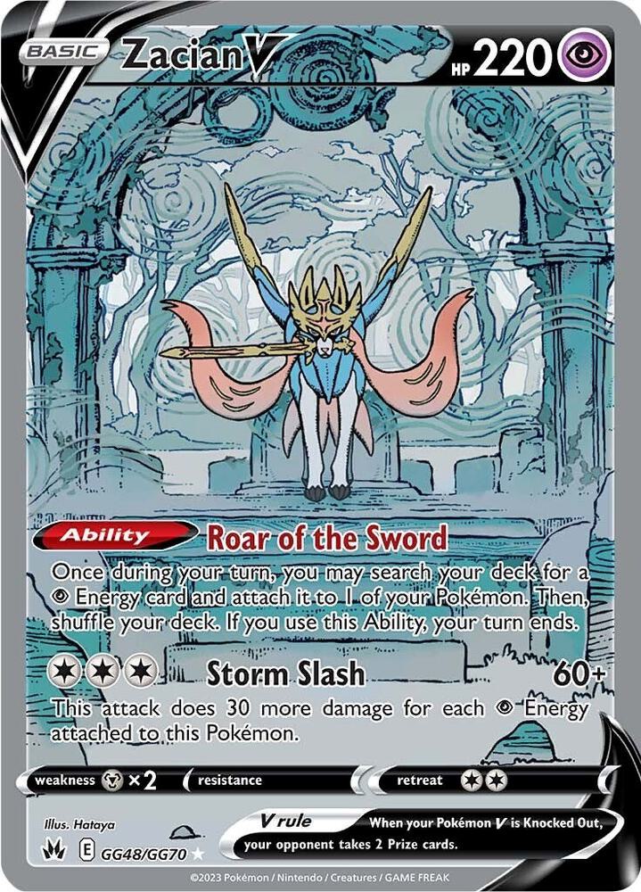 Pokemon Zacian V GG48/GG70 Crown Zenith