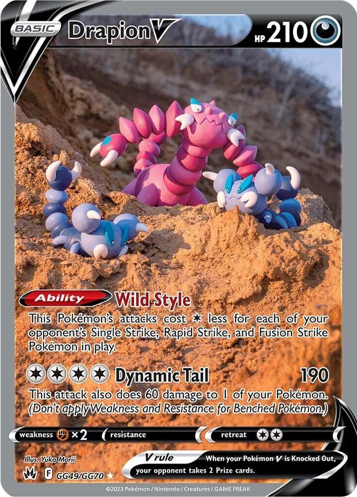 Pokemon Drapion V GG49/GG70 Crown Zenith