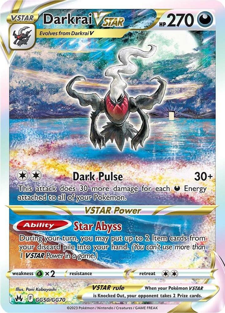 Pokemon Darkrai VSTAR GG50/GG70 Crown Zenith