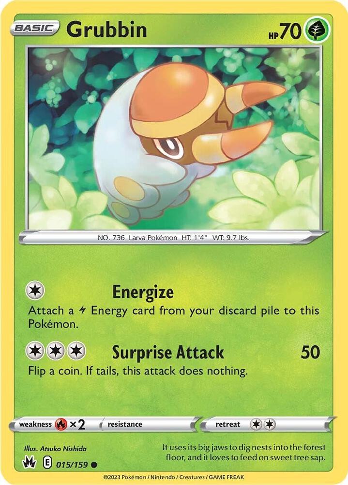 Pokemon Grubbin 15/159 Crown Zenith