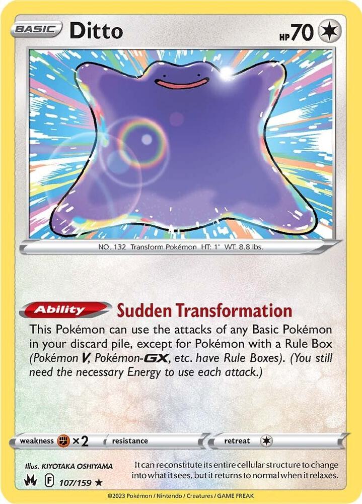 Pokemon Ditto 107/159 Crown Zenith