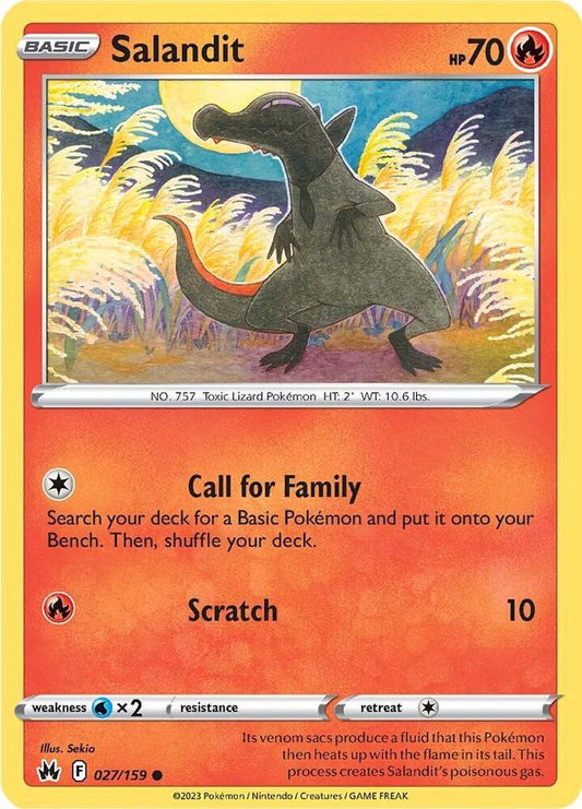Pokemon Salandit 27/159 Crown Zenith