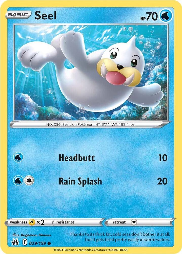 Pokemon Seel 29/159 Crown Zenith