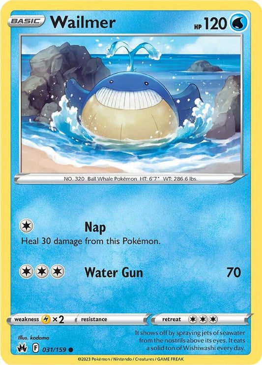 Pokemon Wailmer 31/159 Crown Zenith
