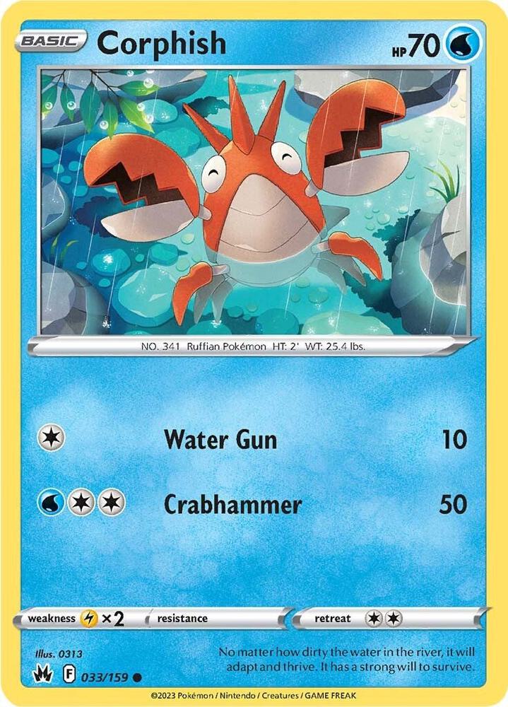 Pokemon Corphish 33/159 Crown Zenith