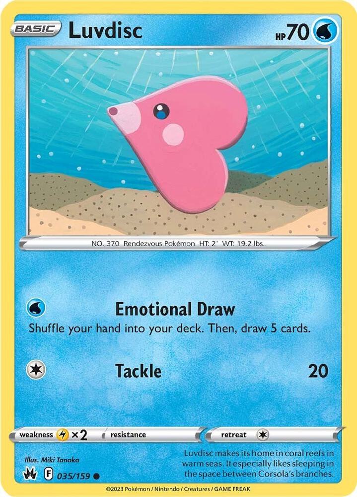 Pokemon Luvdisc 35/159 Crown Zenith