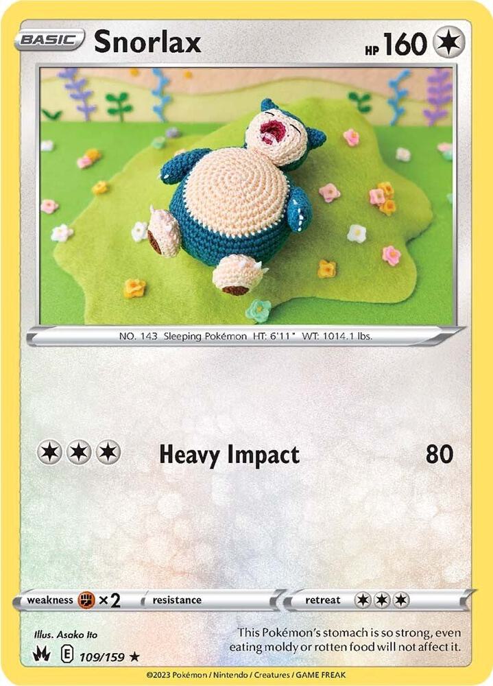Pokemon Snorlax 109/159 Crown Zenith