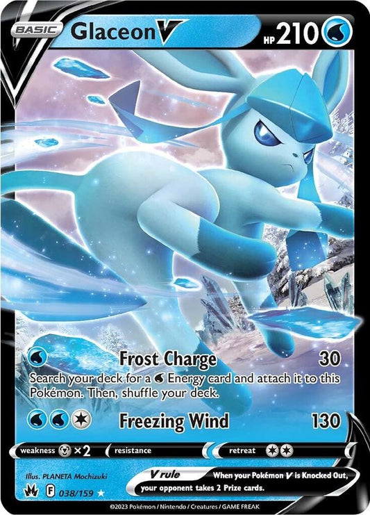 Pokemon Glaceon V 38/159 Crown Zenith