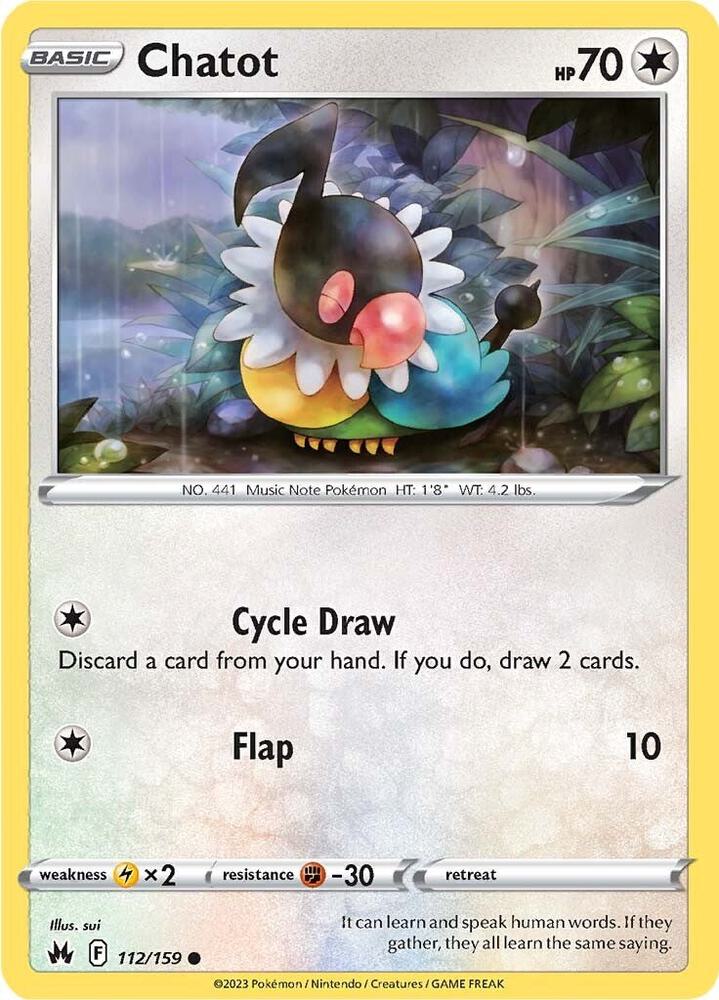 Pokemon Chatot 112/159 Crown Zenith