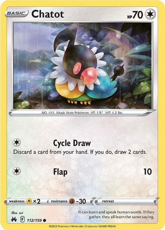 Pokemon Chatot 112/159 Crown Zenith