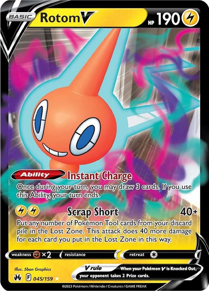Pokemon Rotom V 45/159 Crown Zenith