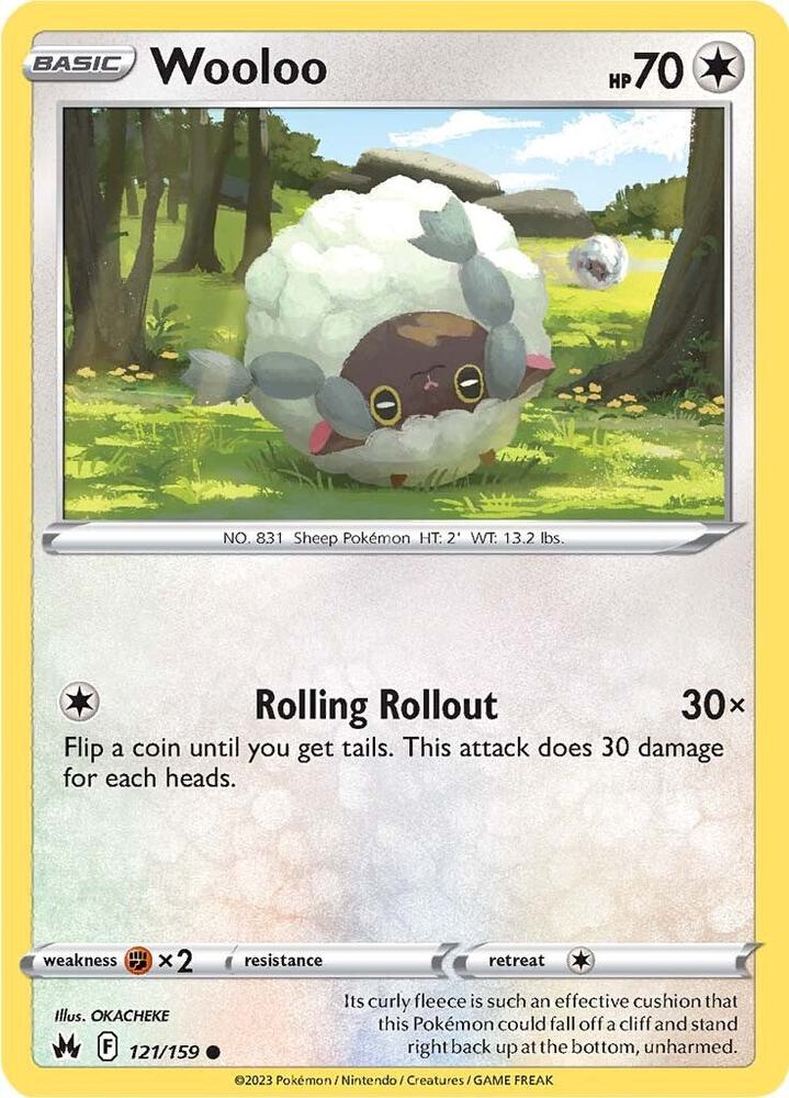 Pokemon Wooloo 121/159 Crown Zenith