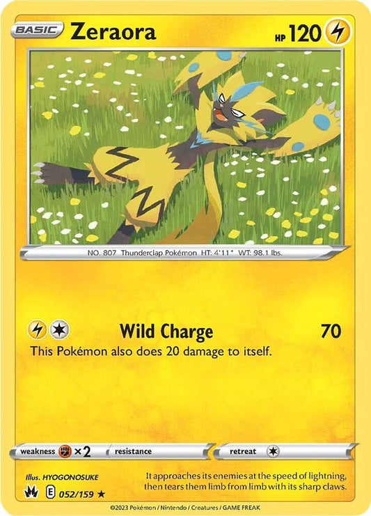Pokemon Zeraora 52/159 Crown Zenith
