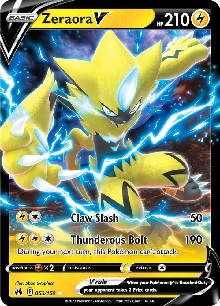Pokemon Zeraora V 53/159 Crown Zenith