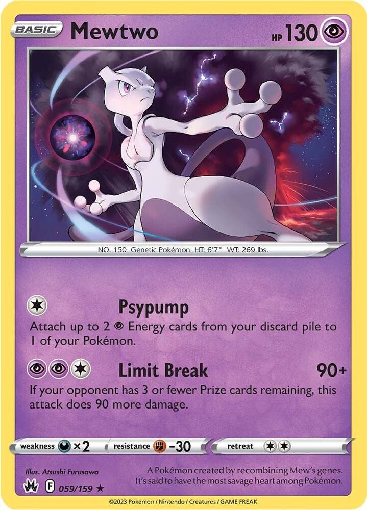 Pokemon Mewtwo 59/159 Crown Zenith