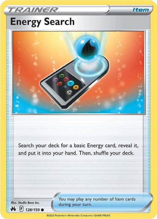 Pokemon Energy Search 128/159 Crown Zenith