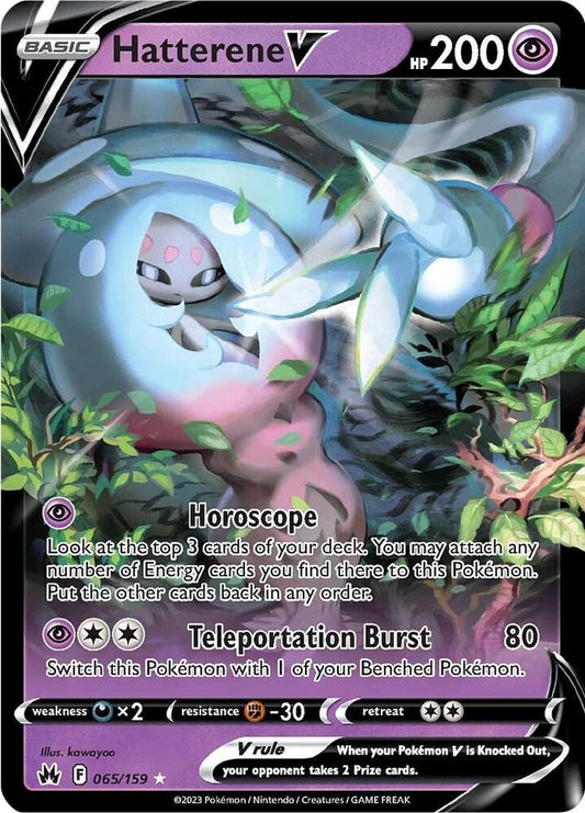Pokemon Hatterene V 65/159 Crown Zenith