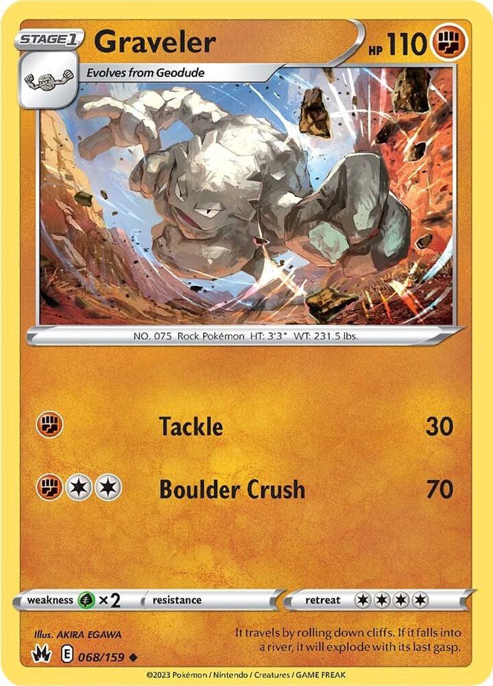Pokemon Graveler 68/159 Crown Zenith