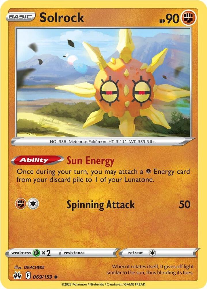 Pokemon Solrock 69/159 Crown Zenith