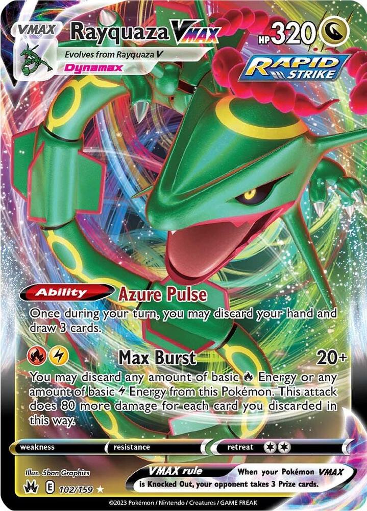 Pokemon Rayquaza VMAX 102/159 Crown Zenith