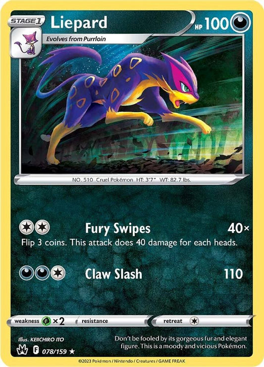 Pokemon Liepard 78/159 Crown Zenith