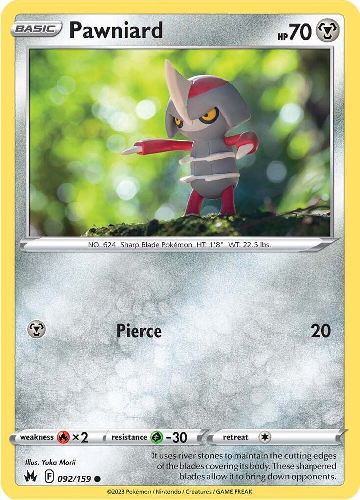 Pokemon Pawniard 92/159 Crown Zenith
