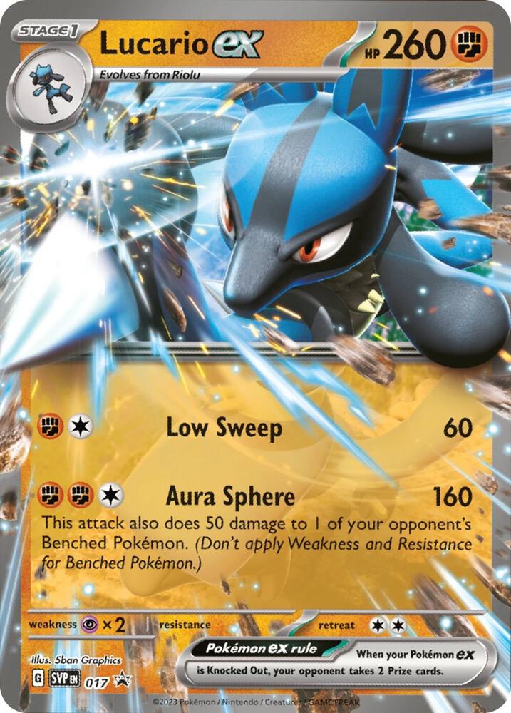Pokemon Lucario ex 17 SVP Black Star Promos