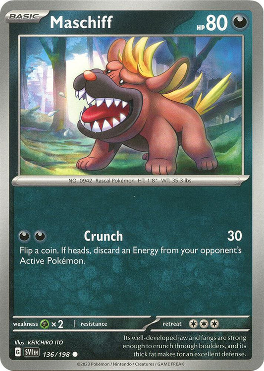 Pokemon Maschiff 136/198 Scarlet & Violet