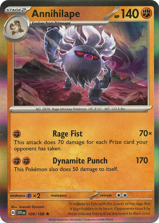 Pokemon Annihilape 109/198 Scarlet & Violet