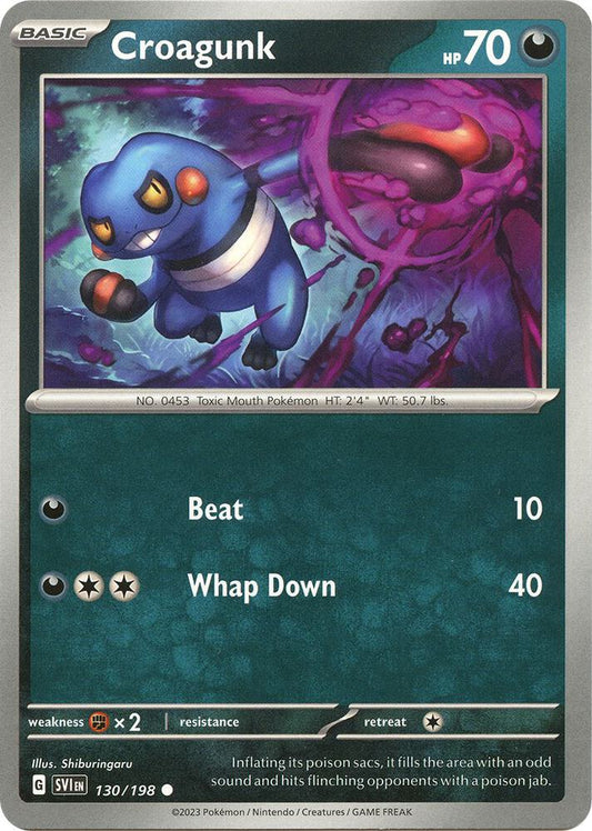 Pokemon Croagunk 130/198 Scarlet & Violet