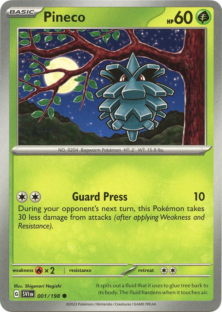 Pokemon Pineco 1/198 Scarlet & Violet