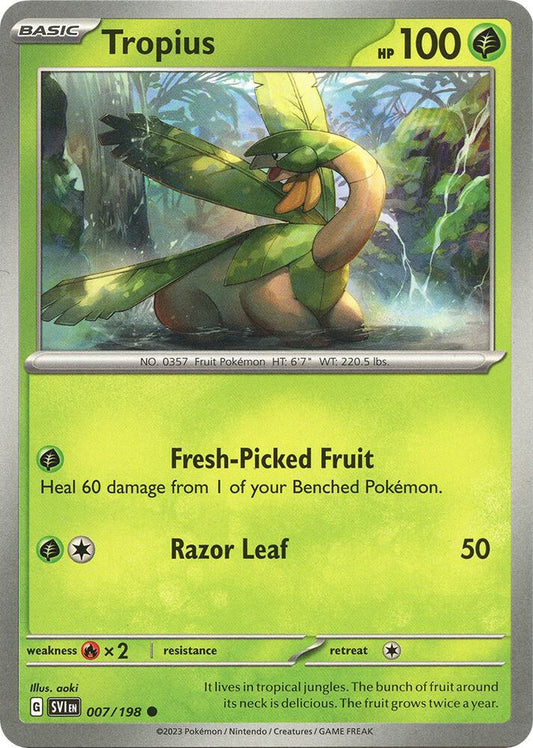 Pokemon Tropius 7/198 Scarlet & Violet