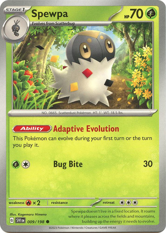 Pokemon Spewpa 9/198 Scarlet & Violet